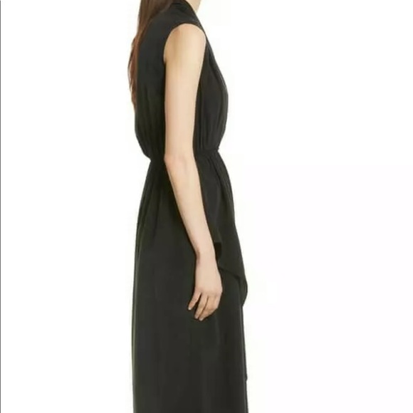 Vince Draped Sleeveless Cross-Front Midi Dress - Picture 2 of 8